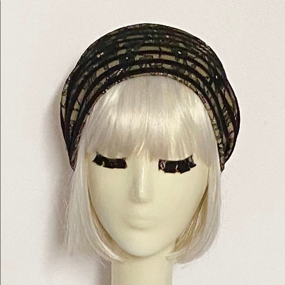 Lace / striped knit headband - Picture 6 of 6